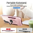 thumbnail image 3 of Allytech Galaxy S21FE 2021 Case with Ring Holder Grip, TPU + Hard PC Anti-Scratch Shockproof [Work with Magnetic Car Mount] Portable Kickstand Case for Samsung Galaxy S21 FE 6.4" 2021, Pink + Rose, 3 of 7