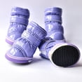 thumbnail image 5 of 4 botas de nieve de felpa para perros, botas de invierno para perros, botas protectoras para patas, botines cálidos para perros pequeños y medianos, 5 of 5
