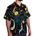 thumbnail image 2 of Note Men's Button Down Casual Hawaiian Print Short Sleeve Summer Beach Shirt, 2 of 6