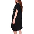 thumbnail image 2 of HDE Womens Sleepwear Cotton Nightgowns Short Sleeve Sleepshirt Print Night Shirt S-5X (Mombie, L/XL), 2 of 5