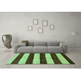 thumbnail image 3 of Ahgly Company Machine Washable Indoor Rectangle Abstract Turquoise Blue Modern Area Rugs, 6' x 9', 3 of 4