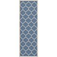 thumbnail image 1 of Safavieh Courtyard Blue Indoor Outdoor Rug - Runner 2'3" x 10', 1 of 1