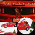 thumbnail image 6 of Red Truck Christmas Blanket Throw- Winter for Women Men Teens- Christmas Tree Santa Candy Cane Throw Blankets - Cute Red Christmas Blankets and Throws - Soft Decor Stuff, 50x60 inch, 6 of 6