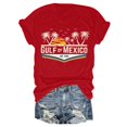 thumbnail image 4 of WZXFASHION T-shirt Femme du Mexique EST. 1550 Lettres Imprimées Col Rond Manches Courtes Décontracté Offres du Jour Liquidation T-shirt Manches Courtes pour Femmes, 4 of 4