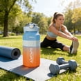 thumbnail image 4 of Sports Water Bottle with Handle, Gradient Color, Hexagonal Leakproof Plastic Cup for Gym, Hiking, Outdoor, 4 of 6