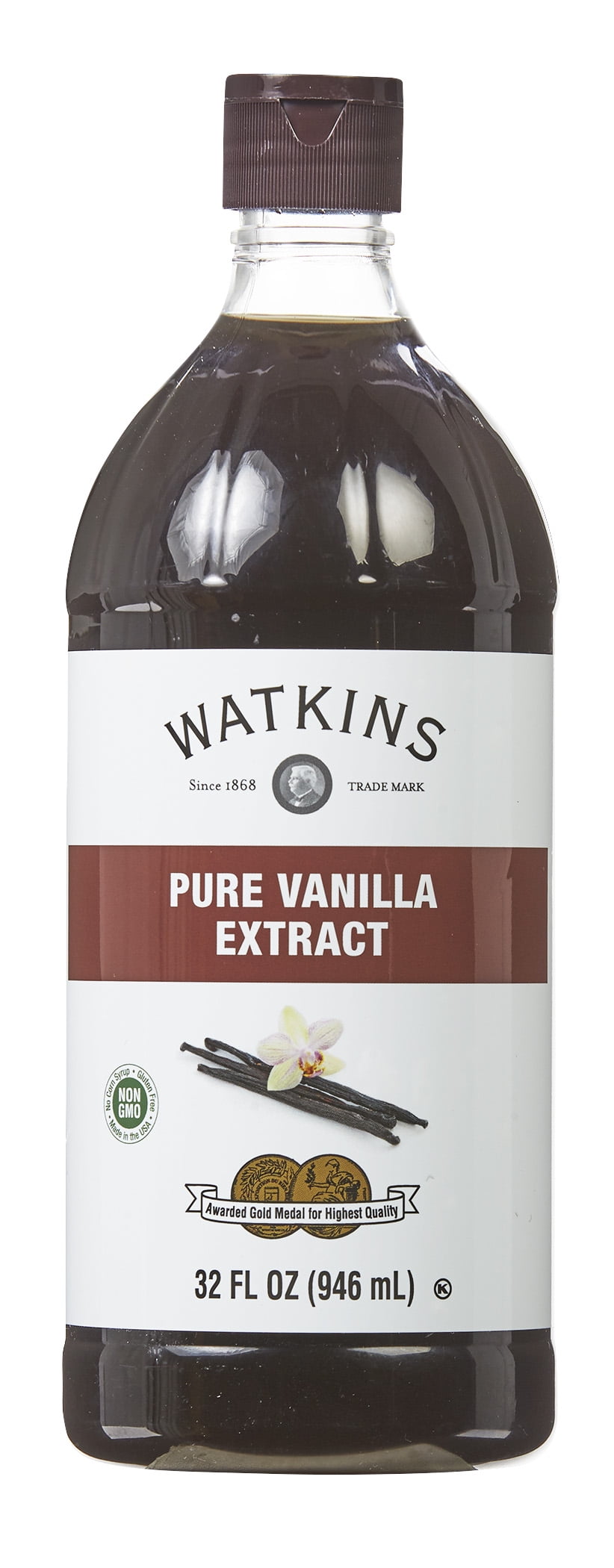 Watkins Pure Vanilla Extract, with Madagascar Vanilla Beans, 32 fl oz
