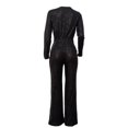 thumbnail image 4 of Wdgfv Women's Evening Sparkly 2 Piece Outfit Long Sleeve Party Sequins Tops and High Waisted Wide Leg Pants Suit Black M, 4 of 6