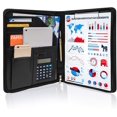 thumbnail image 1 of GraduatePro Zippered Leather Business Padfolio Notebook with Letter Size Clipboard, A4 Portfolio Binder & Organizer, 1 of 5