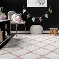 thumbnail image 4 of nuLOOM Nelda Trellis Shag Area Rug, 8' x 10', Baby Pink, 4 of 9