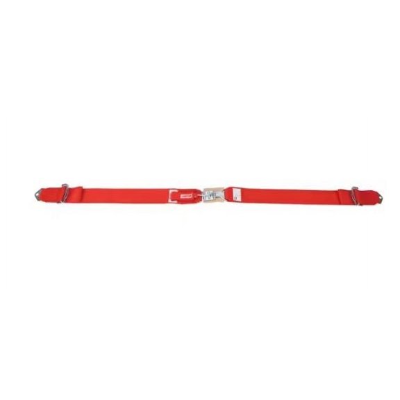Simpson Racing 29004R Lap Belt - SFI 16.1 - Latch & Link - 62 inch - Pull Up - Floor Mount - Red