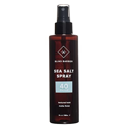Blind Barber 40 Proof Sea Salt Spray - Volumizing Texture Spray for Off-The-Beach Hair Waves & Matte Natural Finish - Water Based Styling Mist for Men