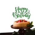 thumbnail image 4 of Cake Topper Naicaek artesanal con brillo verde Feliz Cumpleaños, 4 of 7