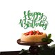 thumbnail image 4 of Cake Topper Naicaek artesanal con brillo verde Feliz Cumpleaños, 4 of 7
