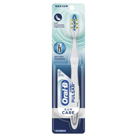 Oral-B Pulsar Gum Care Battery Powered Medium Bristle Toothbrush, 1