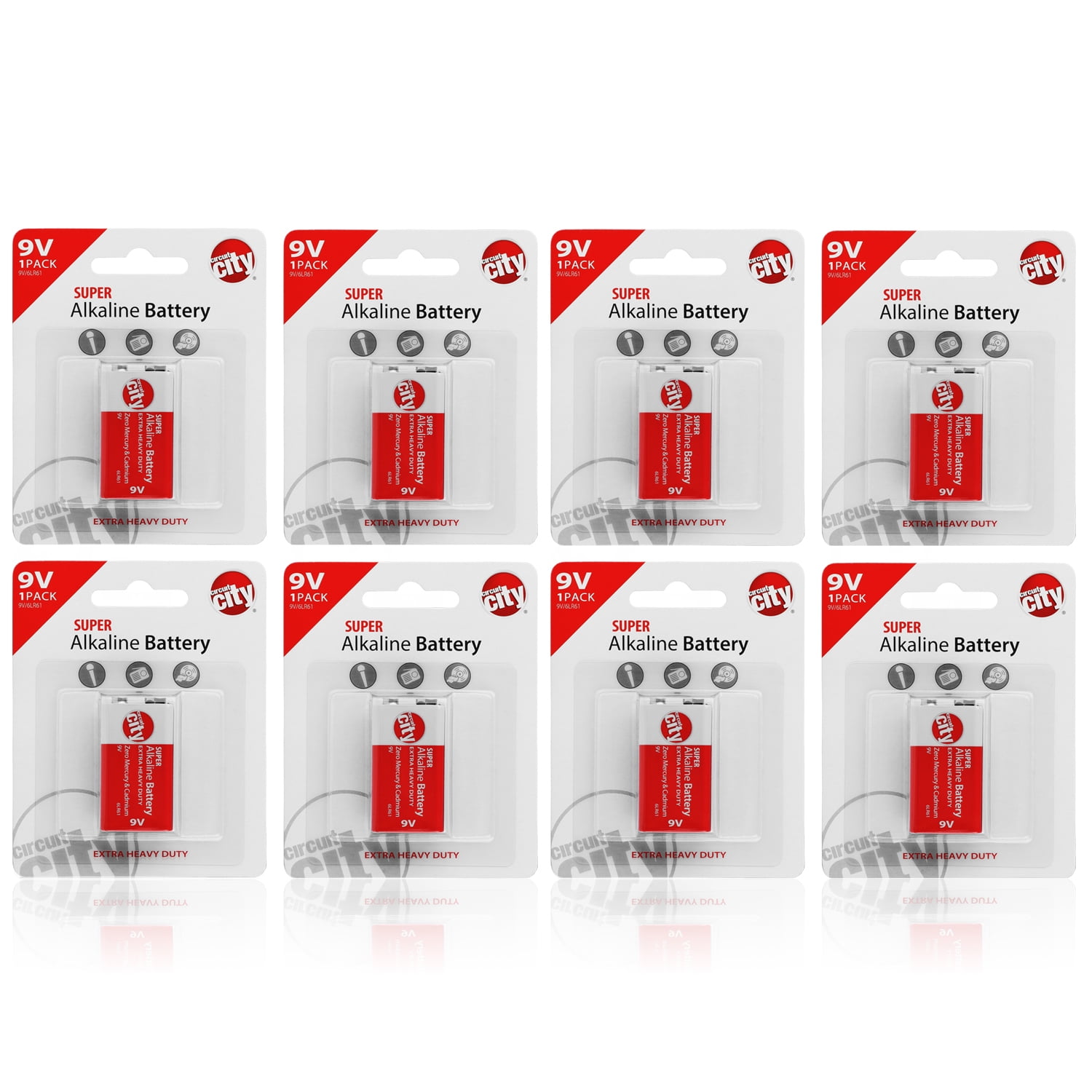 Essential Circuit City 9V High Performance  Alkaline Batteries  (8 Pack)