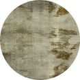 thumbnail image 1 of Ahgly Company Indoor Round Abstract Dark Khaki Green Abstract Area Rugs, 3' Round, 1 of 6