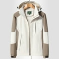thumbnail image 2 of Vedolay Men Jackets for Winter Fashion Oversize Jacket Button Outdoor Long Sleeve Fall Blouse Beige,XL, 2 of 5