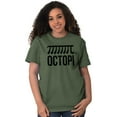 thumbnail image 3 of Octopi Day Math Geek Nerd Octopus Plus Size Crewneck Graphic Tee Shirt Brisco Brands 5X, 3 of 5