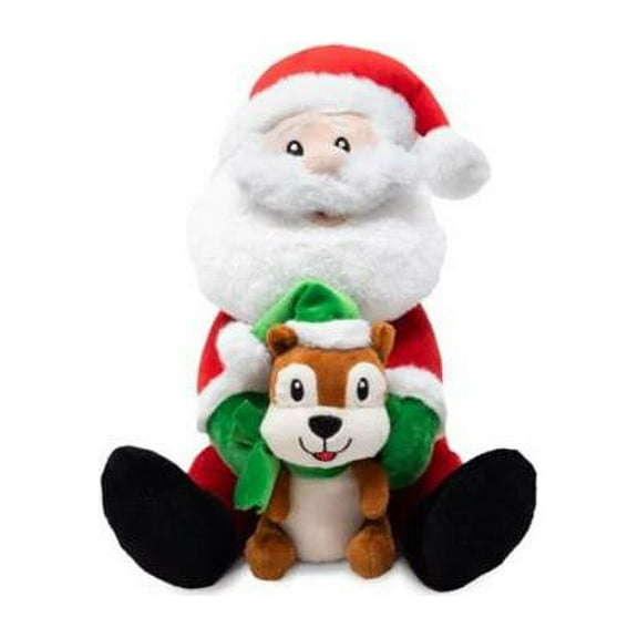 Cuddle Barn 9086370 12 in. Santa & Chipmonk Animated Decor, Multi Color - Pack of 6