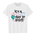 thumbnail image 4 of Shirts for Girls 10-12 Girls Kids School Season Back To School Season Printed Casual Short Sleeve Top T Shirt Z02-White, 110, 4 of 4