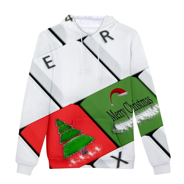 Sudaderas Con Capucha de Navidad Para Hombres Moda Casual Fleece Impresión Digital Blusa Odeerbi ODB206375