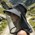 thumbnail image 5 of Cadancy Sun Hat Wide Brim Fishing Cap with Solar Fan Mesh Face Shield Neck Flap Outdoor UV Protection Summer Gardening Hiking Camping Breathable Cooling Shade Cover, 5 of 5
