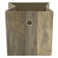 thumbnail image 5 of Mainstays Collapsible Fabric Cube Storage Bins (10.5" x 10.5"), 4 Pack, Rustic Brown Wood, 5 of 6