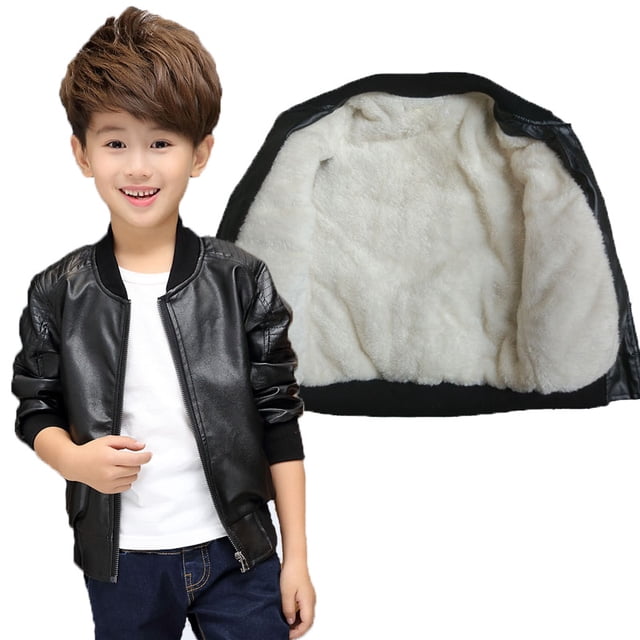 Chaqueta de cuero para niños Ropa de primavera y otoño para niños Chaqueta de cuero fina coreana para niños