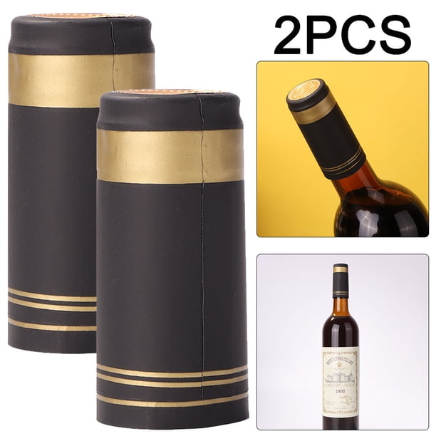 Kuymtek 100 Cápsulas Termorretráctiles para Vino Sello para Botella Vino Tapa Termocontraíble (B)