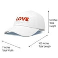 thumbnail image 3 of DALIX Custom Embroidered Hats Dad Caps LOVE Stitched Logo Hat in White, 3 of 7