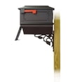 thumbnail image 2 of Special Lite Products Kingston Curbside Mailbox with Newspaper tube and Floral front single mailbox mounting bracket, 2 of 4