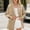 Brown, variant on SROBPTY Womens Jackets, Blazer for Women, Women's Solid Button Long Sleeve Turndown Collar Suit Jacket with Pocket Blue,XXXL