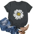 thumbnail image 5 of Tiqkatyck Graphic Tees for Women, Sunflower Summer T Shirt Plu Size Loose Blouse Tops Girl Short Sleeve Graphic Casual Tees T Shirts for Women Dark Gray M, 5 of 5