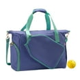 thumbnail image 3 of Lipstore Pickleball Racket Bag Crossbody Bag with Zipper Portable Carrying Bag Adjustable Cyan, 3 of 6
