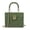 Green, variant on Handwoven Rattan Bag for Women Straw Beach Tote with Chain Shoulder Strap