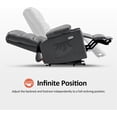 thumbnail image 6 of MCombo Medium Dual Motor Power Lift Recliner Chair with Massage and Heat for Elderly People, Infinite Position, Extended Footrest, Faux Leather 7679 (Dark Grey, Medium), 6 of 9