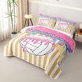 thumbnail image 3 of Erosebridal Cartoon Volleyball Boys Girls Twin Quilt Set, Ice Cream Drip Twin Coverlet Set, 2pcs, 3 of 7