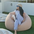 thumbnail image 4 of Inflatable Beanless Bean Bag Chair Lounge Sofa with Pump - Beige, 4 of 8