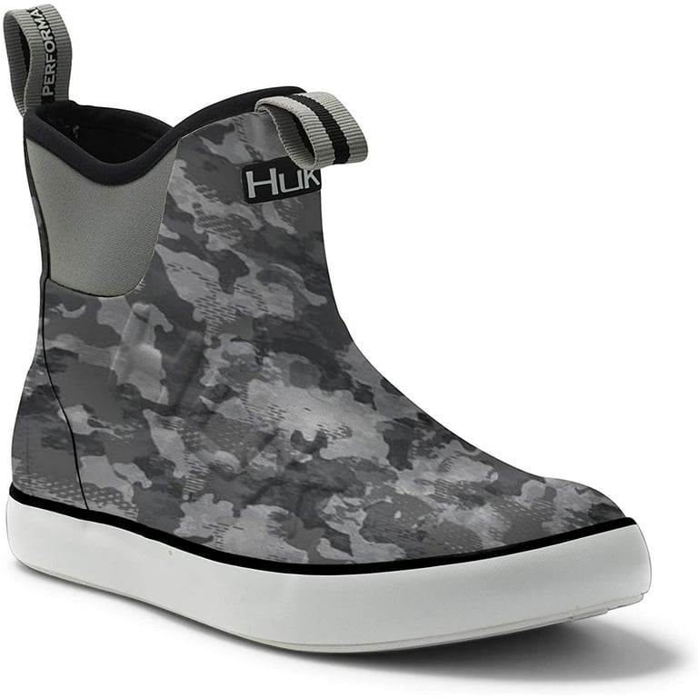 Huk Men's Rogue Wave Camo Storm Size 7 High-Performance Fishing Ankle Boots  