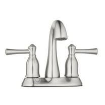Better Homes & Gardens Safford Two Handle Bathroom Sink Faucet, Satin Nickel