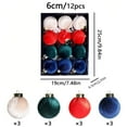 thumbnail image 2 of Zawou 12-Piece 6cm Christmas Velvet Bagged Ornaments Set in Peach Pink, Hanging Decorations for Indoor Trees, Mantels, Tables, and Holiday Displays, 2 of 6