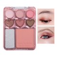 thumbnail image 1 of 8 Color Heart Eyeshadow And Highlighter Natural Three And Long Lasting Fine Glitter Eyeshadow, Mothers Day Makeup Eye Shadow, 1 of 9