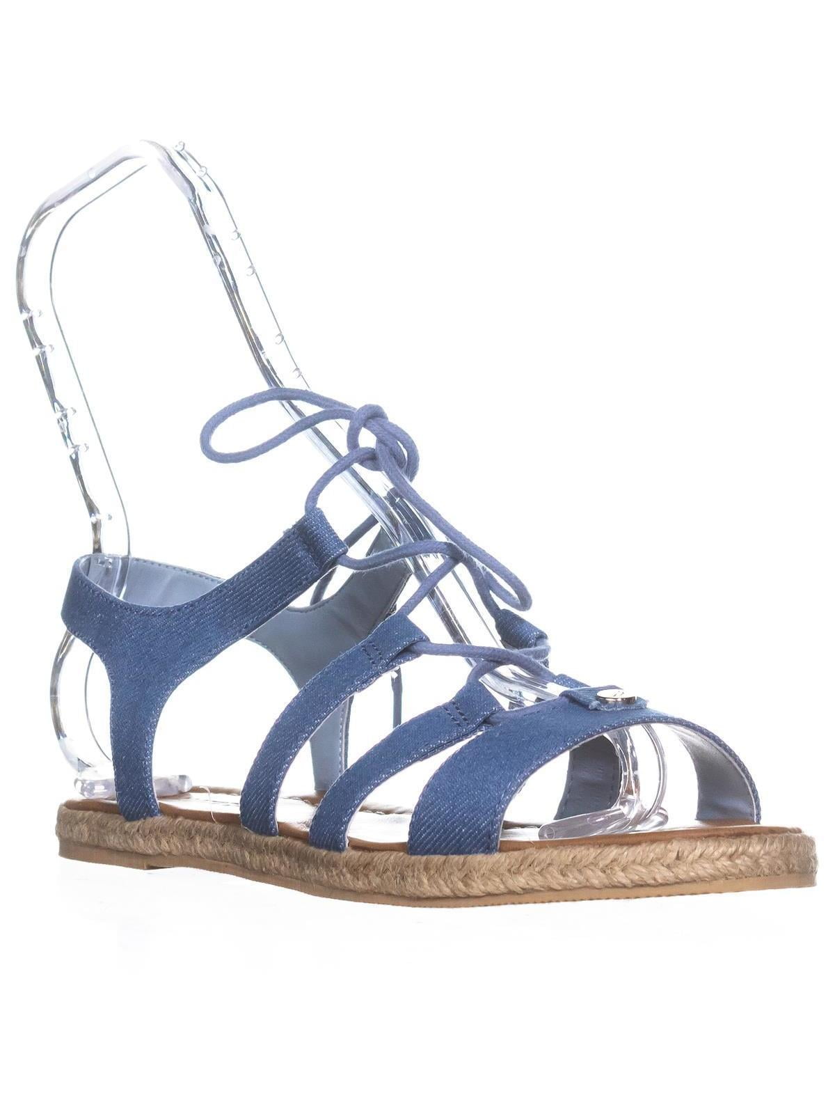 Nautica - Womens Nautica Multi Hull Flat Gladiator Sandals, Light Denim, 9 US / 39 EU - Walmart 