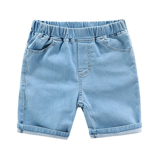LSLJS Children's Denim Shorts Pantalons Summer Jeans Stretch Fins 2-8 Ans, Toddler Shorts