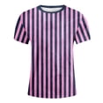 thumbnail image 4 of WAYUTE Boys Shirts Striped Short Sleeve T Shirt Colorful Party Graphic Tee for Kids Youth Versatile Casual Outdoor, 4 of 4