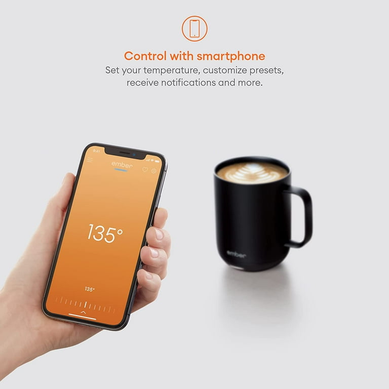  Ember Temperature Control Smart Mug 2, 10 Oz, App-Controlled  Heated Coffee Mug with 80 Min Battery Life and Improved Design, Rose Gold :  Home & Kitchen