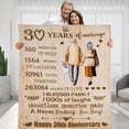 thumbnail image 1 of LHSHID 30 Years 30th Anniversary Throw Blanket Gifts Gift for 30th Wedding Anniversary Valentine Gifts for Her Him Wife Husband Mom Dad Grandma Grandpa 60"x80", 1 of 5