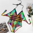 thumbnail image 6 of Colors Pop Art Swimsuit Festive Pattern One Piece Swimwear Push Up Trd Bathing Suits Sexy Sport Graphic Beachwear, 6 of 7