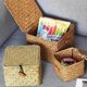 thumbnail image 4 of Multipurpose Seaweed Woven Storage Box for Home Decor Red Material with Lid 1Set, 4 of 4