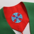 thumbnail image 3 of BLESSUME Clergy Green / Red Reversible Stole Church Pastor Mass Stole with Birds Cross, 3 of 9